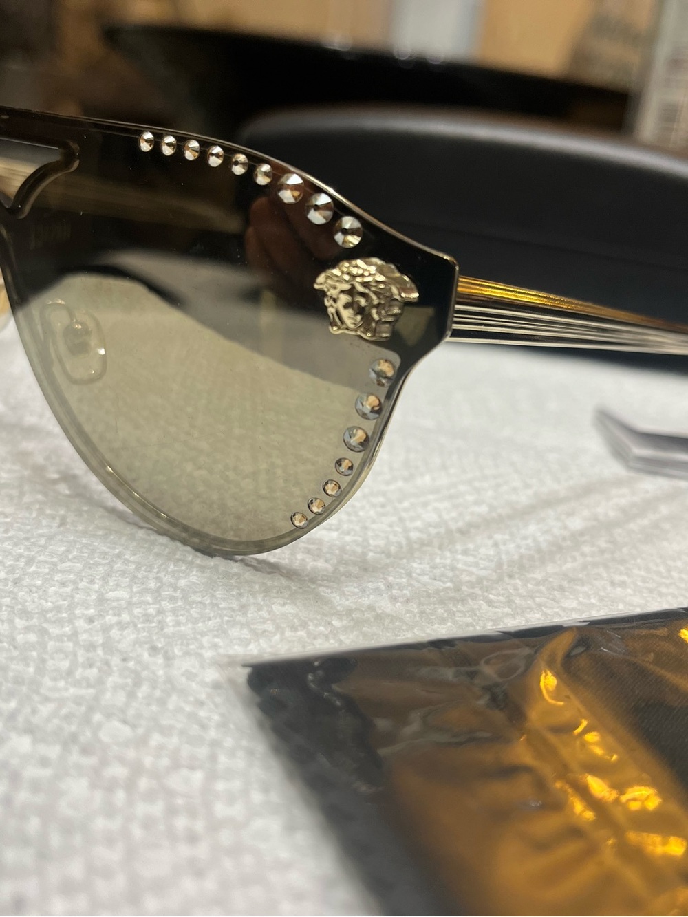 NIB Versace Rhinestone Sunglasses - Picture 4 of 11